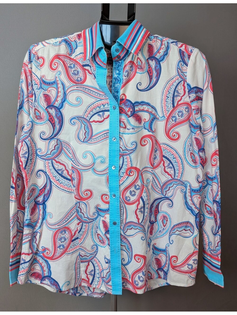 Maximalist Robert Graham Paisley Embroidered Button Down XL — Dopamine Dressing